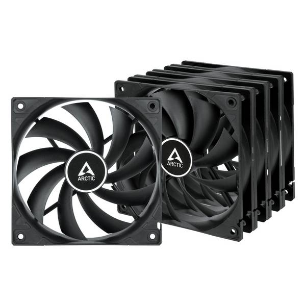 Arctic ARCTIC F12 - Rev 3 - Gehäuselüfter - 120 mm - Schwarz (Packung mit 5) PC vetrák s krytom čierna (š x v x h) 120 x 25 x 120 mm