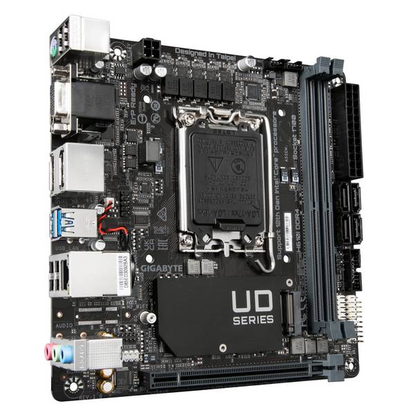 Gigabyte H610I DDR4 Základná doska Socket Intel® 1700 Tvarový faktor Mini-ITX Čipová sada základnej dosky Intel® H610 Express