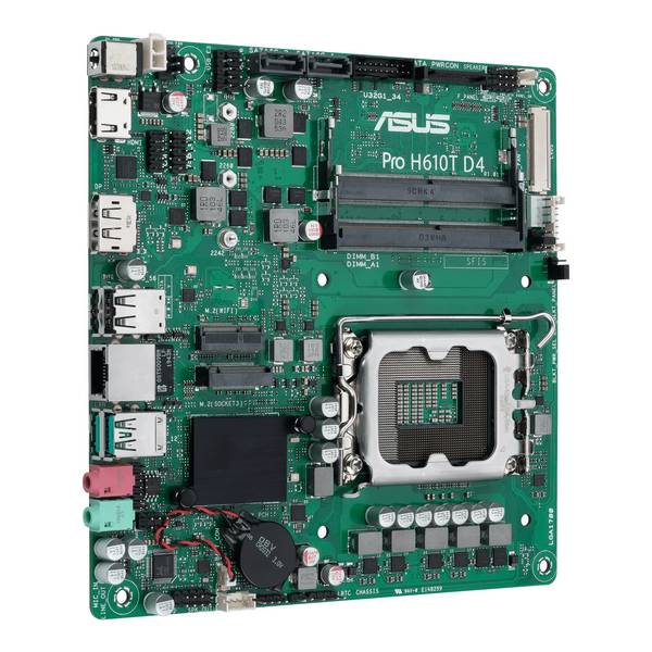 Asustek Computer Pro H610T D4-CSM Základná doska Socket Intel® 1700 Tvarový faktor Mini-ITX Čipová sada základnej dosky Intel® H610