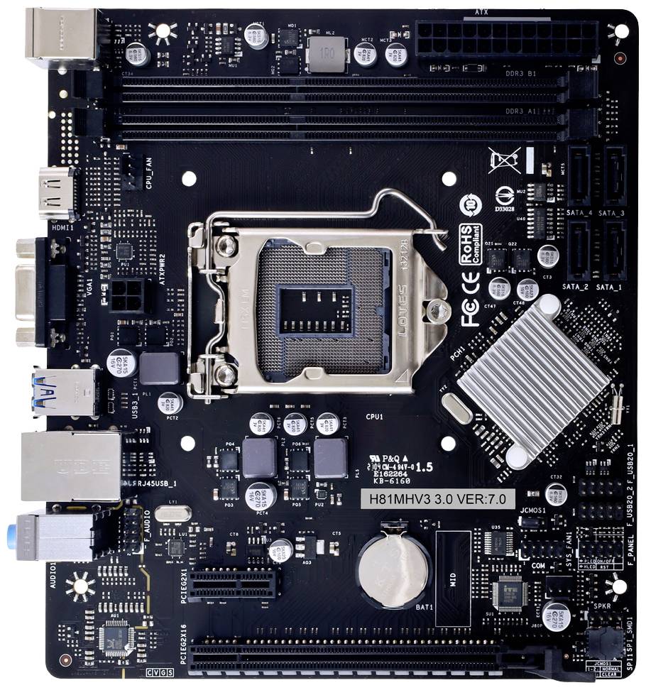 BioStar H81MHV3 3.0 H81 Mainboard Attacco (PC) Intel® 1150 Fattore di forma (dettagli) Micro-ATX Chipset della scheda madre Intel® H81