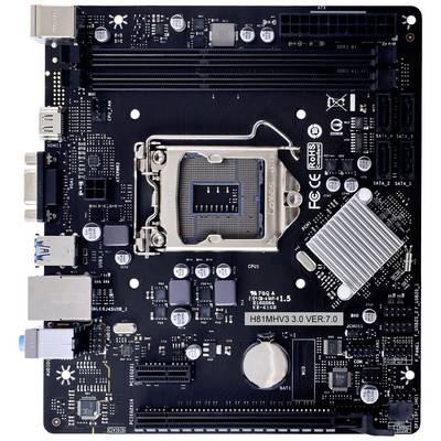 Čierna základná doska s CPU socketom v strede, obklopená rôznymi portami, kondenzátormi a chladičmi.