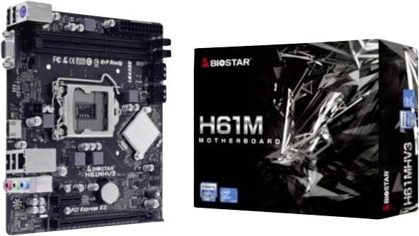 BioStar H61MHV3 Základná doska Socket Intel® 1155 Tvarový faktor Micro-ATX Čipová sada základnej dosky Intel® H61-0