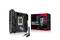 Základná doska 'ROG STRIX B760-I GAMING WIFI' a jej balenie. Obsahuje moderné konektory, RGB podsvietenie a príslušenstvo. Ideálna pre herné počítače.