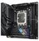 Základná doska ASUS ROG Strix Z790-I Gaming s RGB podsvietením; viditeľný je socket procesora, sloty RAM a chladiče.