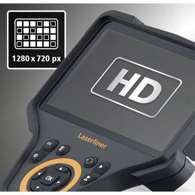 Digitálne meracie zariadenie s veľkým displejom, zobrazuje 'HD'. Navigačné tlačidlá sú viditeľné. Uvedené rozlíšenie obrazu je '1280 x 720 px'.