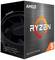 Škatuľa procesora 'AMD Ryzen 5 5000 Series' so zobrazeným chladičom a charakteristickým logom Ryzen v oranžovej a bielej farbe.