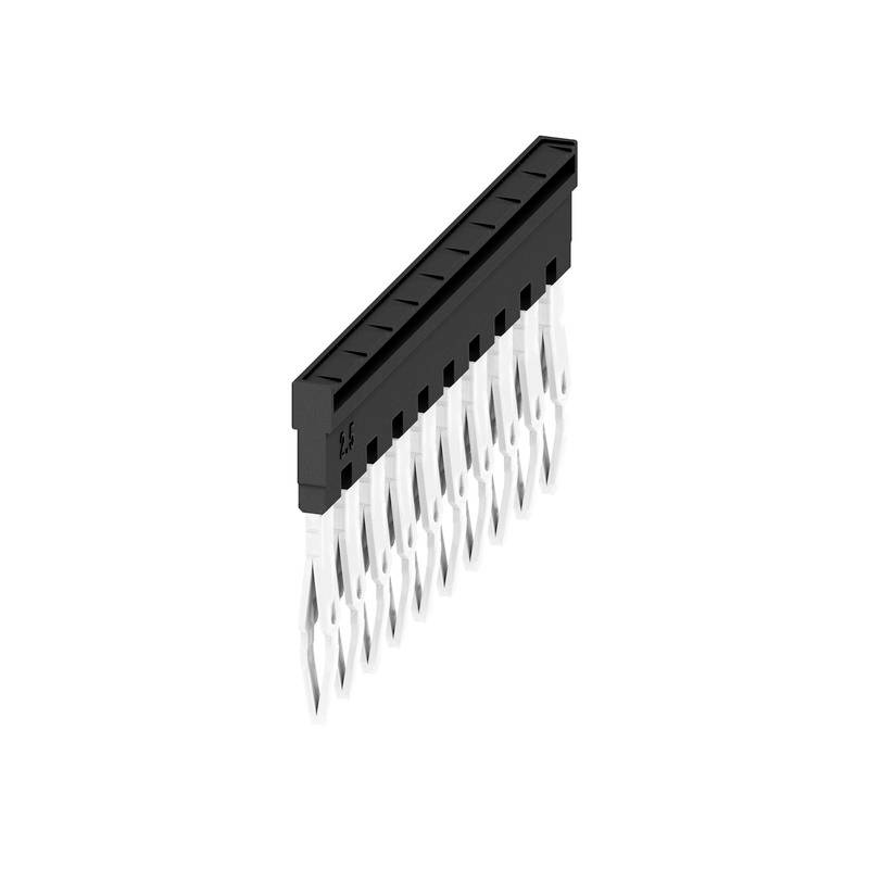 Čierny konektor s viacerými strieborným, smerom nadol orientovanými pinmi, vhodný pre elektronické obvody.