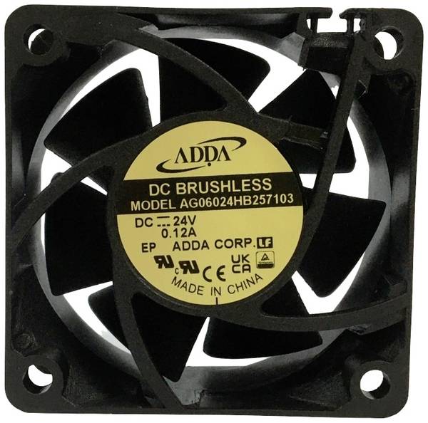 ADDA AG06024HB257103 axiálny ventilátor, 24 V/DC, (d x š x v) 60 x 60 x 25 mm, AG06024HB257103