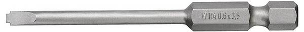 <br>  Weidmüller<br>  2749100000<br>  BIT E6.3Z 0.6X3.5X70<br>  plochý bit<br>  Pohon (skrutkovač): 1/4" (6,3 mm)<br>  Typ zakončenia: plochý<br>  3.5 mm<br>  <br>