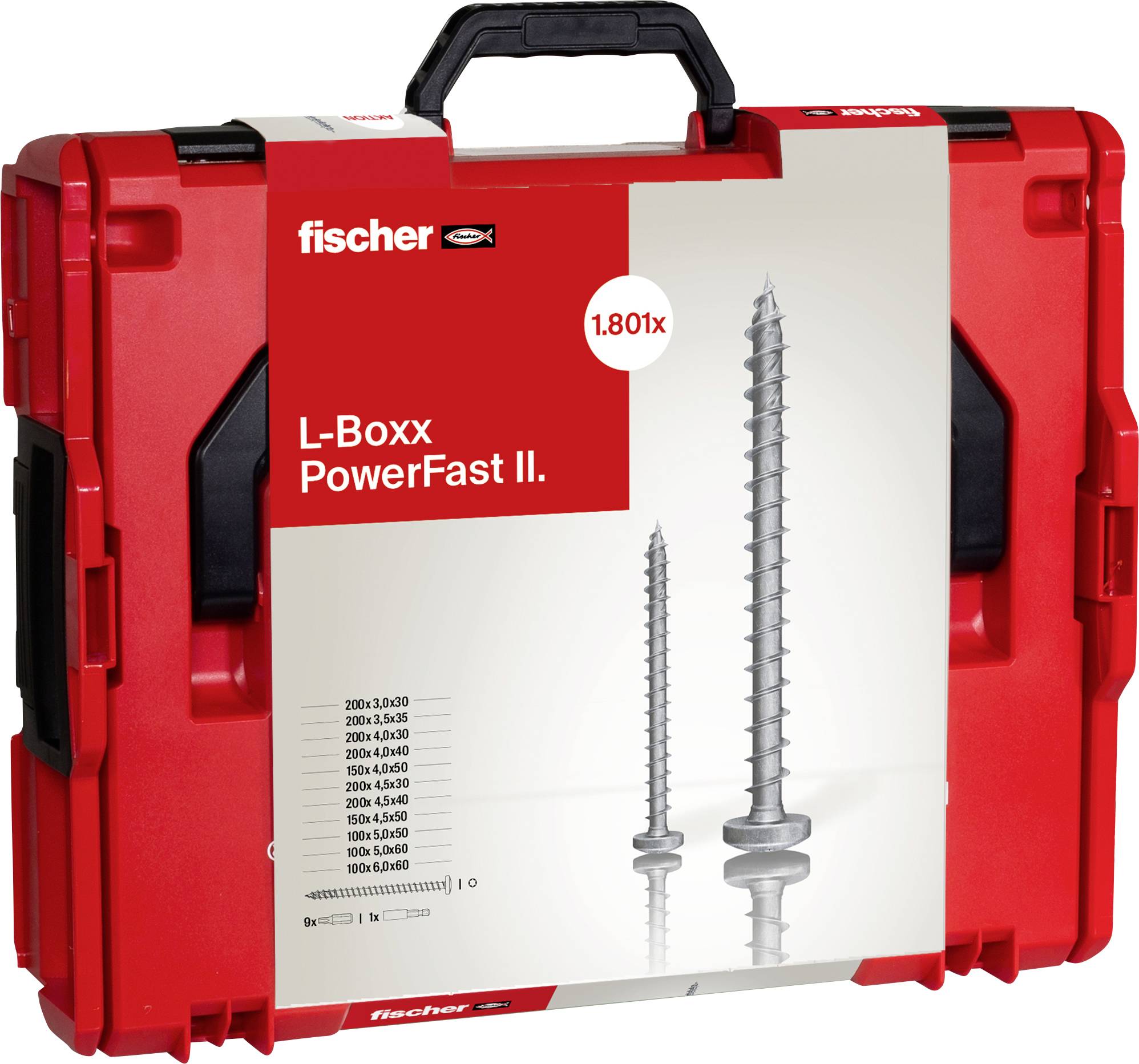 Fischer 568480 PowerFast II PH L-Boxx 102 Vite per elevatori a tazze Interno multidentato Acciaio galvanizzato zinco 1 pz.