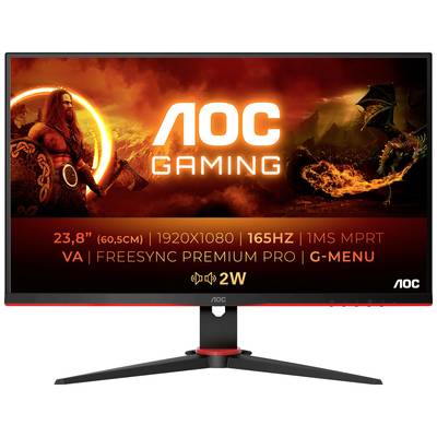 Herný monitor AOC, 23,8 palca, 1920x1080, 165 Hz, 1 ms reakčný čas, VA panel, FreeSync Premium Pro, G-Menu, 2W reproduktory.