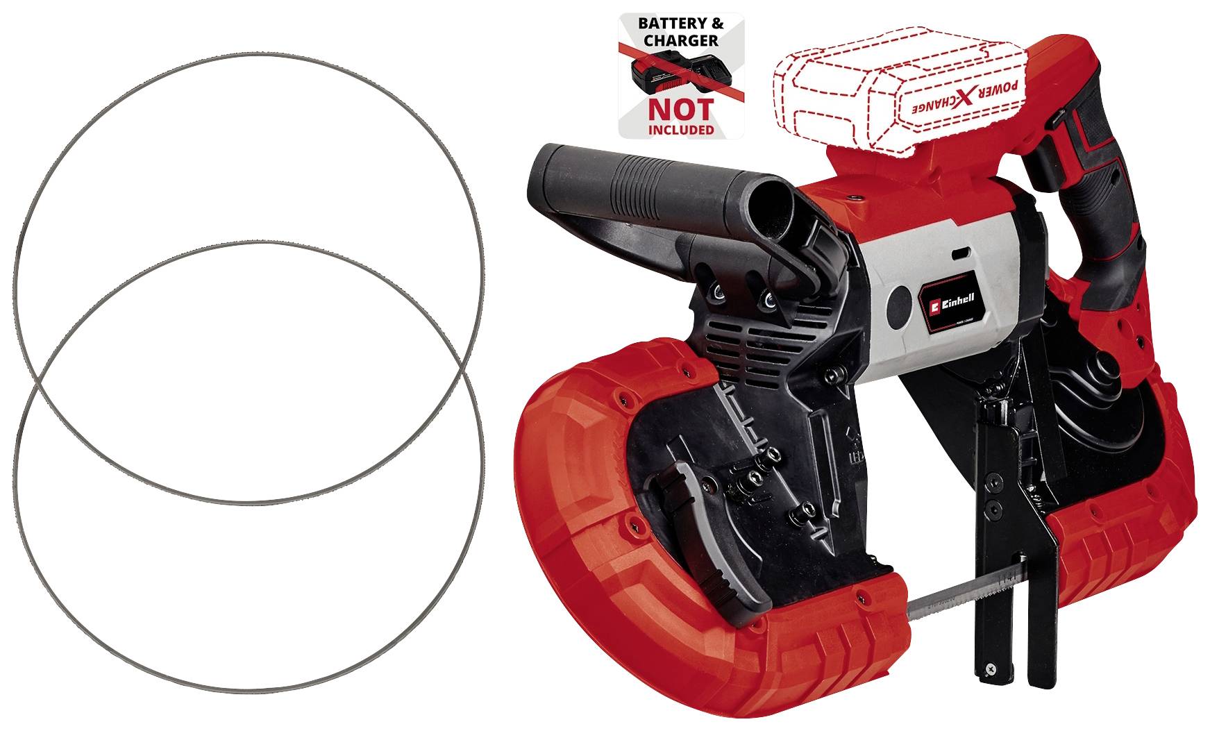 Einhell Batteridriven bandsåg TE-MB 18/127 Li-Solo Power X-Change Skärdjup (max.) 115 mm 18 V Sågblad, längd 1141 mm