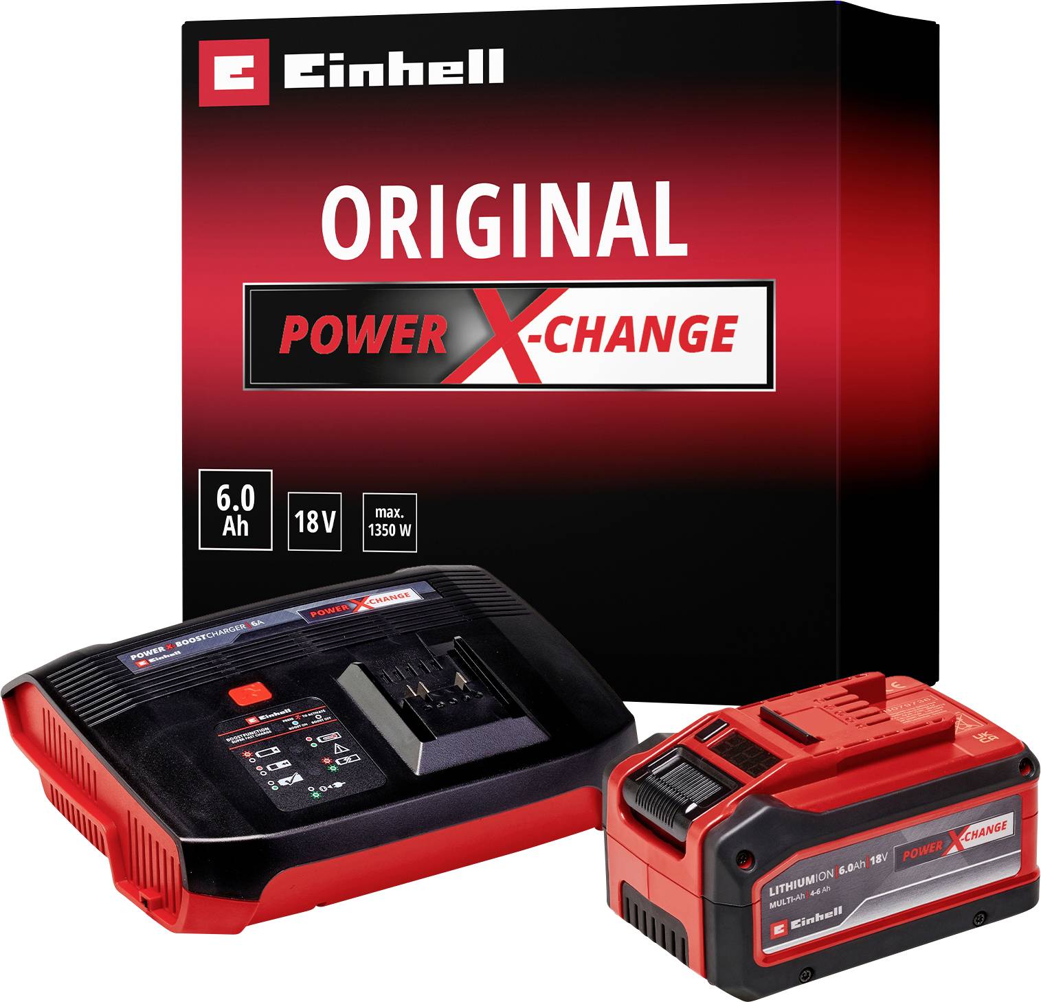 Einhell 18V 4-6Ah & 6A Boostcharger PXC Power X-Change PLUS 4512143 Batteria dellutensile e caricabatterie 18 V 6 Ah Li-Ion