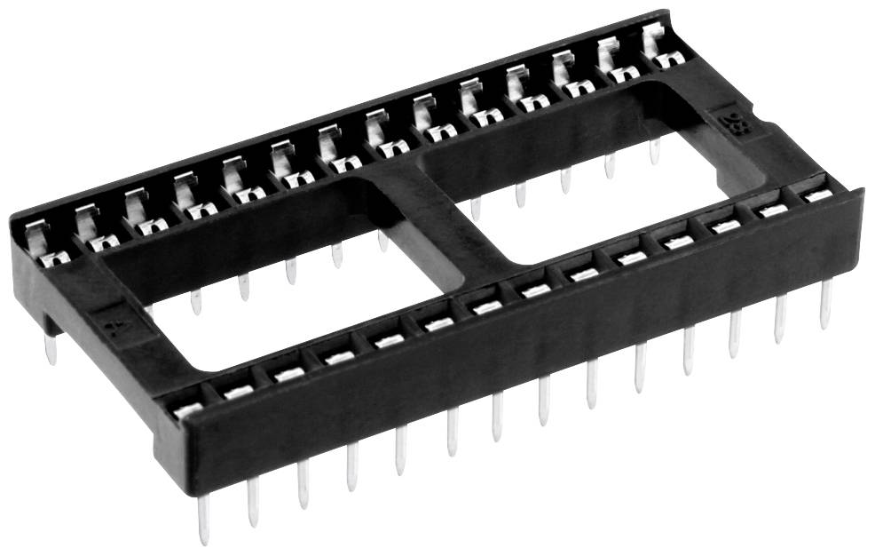 Connfly DS1009-28AT1WS-0A2 IC-fitting Rastermaat: 2.54 mm Aantal polen: 28 1 stuk(s) Tube afbeelding