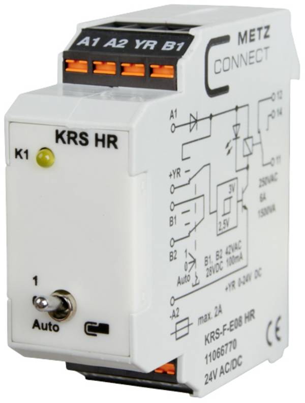 spínač prahovej hodnoty 24, 24 V/AC, V/DC (max) 1 prepínací Metz Connect 11066770 1 ks