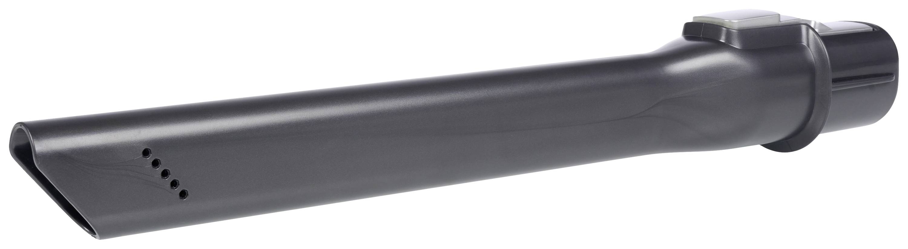 Čierny nástavec vysávača s úzkou hubicou, vhodný pre úzke priestory a presné čistenie.