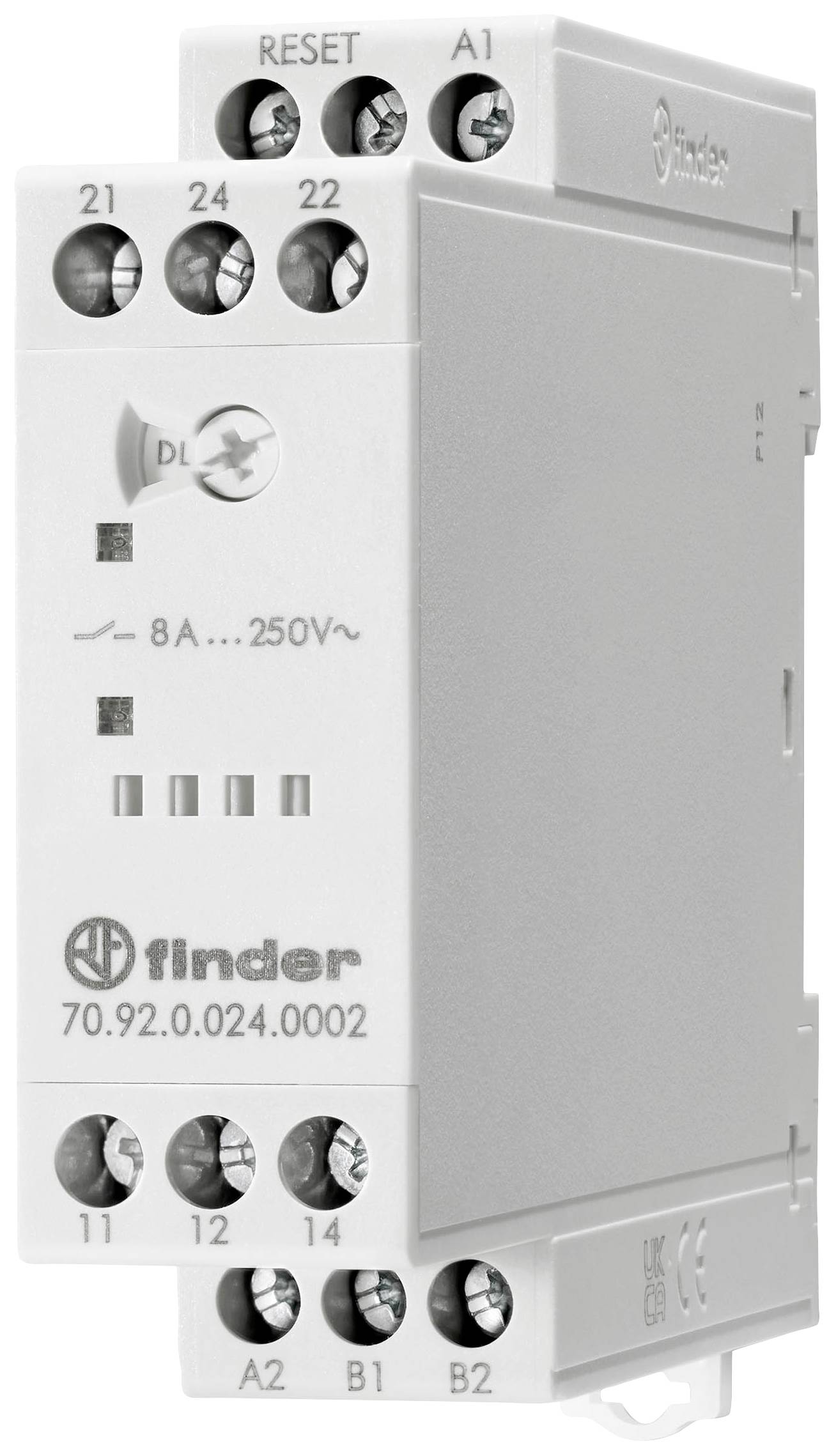 Finder 70.92.0.024.0002 Thermistor-motorbeveiligingsrelais 24 V/AC 2x wisselcontact 1 stuk(s) afbeelding