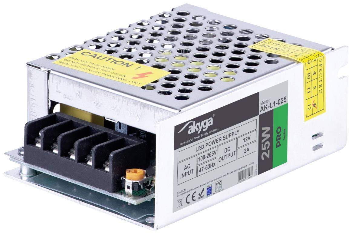 Akyga AK-L1-025 Industriële netvoeding 14 V/DC 2 A 25 W afbeelding