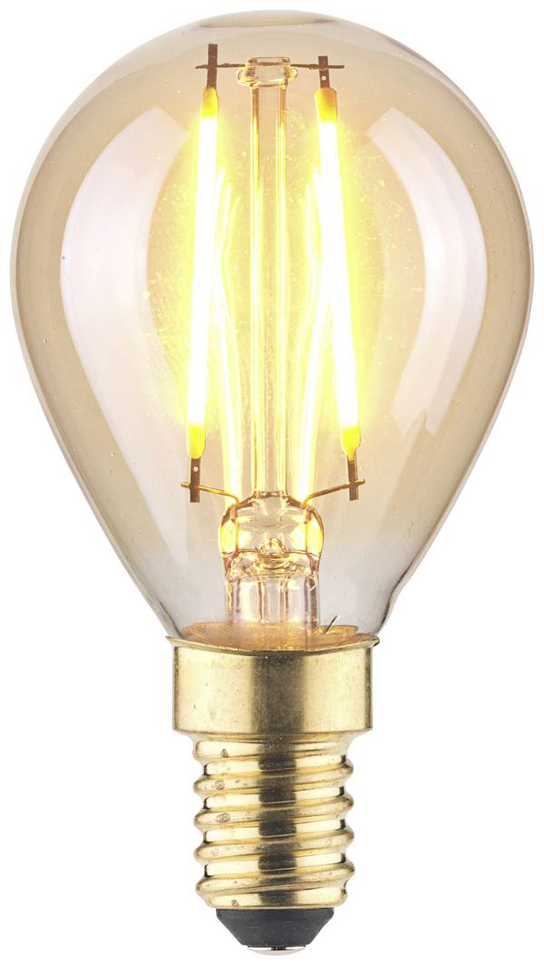 LightMe LM85053 LED   E14 kvapkový tvar 2.5 W jantár (Ø x v) 45 mm x 80 mm vlákno 1 ks