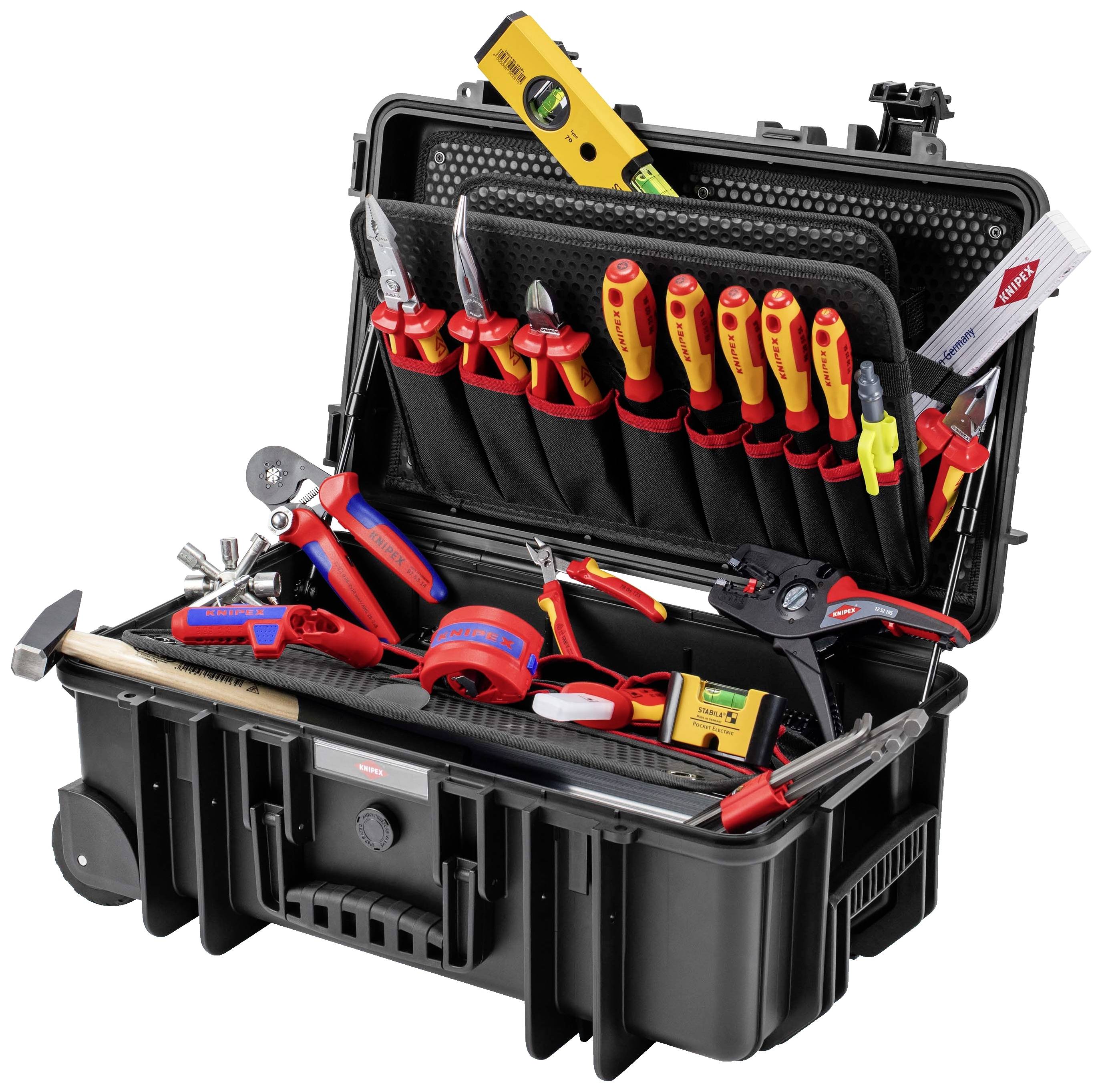 Knipex Robust26 Elektro 00 21 33 E Verktygsväska med utrustning (L x B x H) 550 x 350 x 225 mm