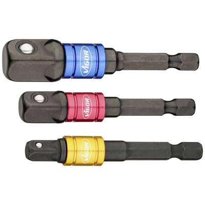 Vigor V7603/3 sada GOLA adaptérov / redukciou Pohon (skrutkovač) 1/4" (6,3 mm) 1 sada