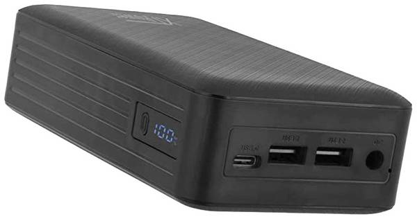 XTPower XT-27000 DC powerbanka Li-Ion akumulátor, 26800 mAh, USB, DC zásuvka jack 3,5 mm, čierna, Indikátor stavu, súčasné nabíjanie a vybíjanie