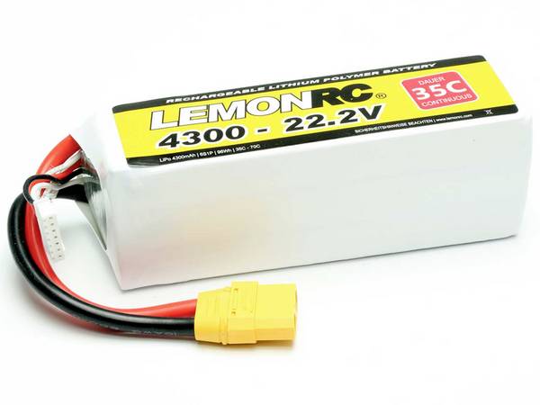 LemonRC 15735 akupack Li-Pol, 22.2 V, 4300 mAh, články 6, 35 C, SoftCase, XT90