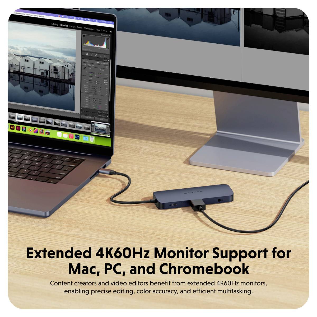 HYPER HD4005GL USB-C® dokovacia stanica Vhodné pre značky: univerzálny napájanie USB-C®-7