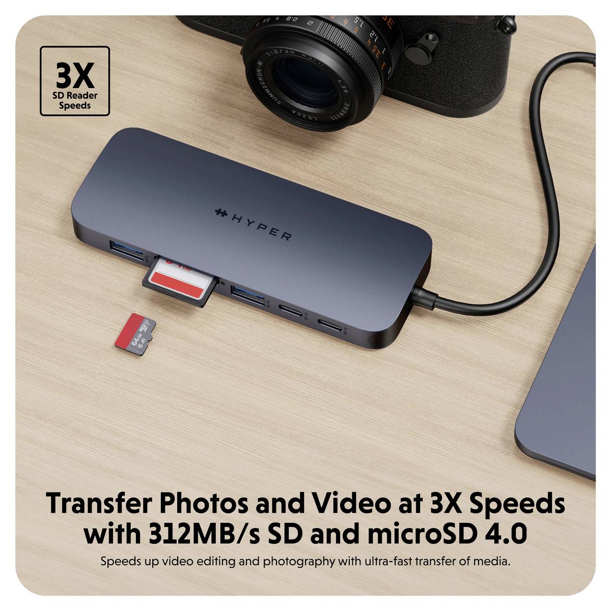 HYPER HD4005GL USB-C® dokovacia stanica Vhodné pre značky: univerzálny napájanie USB-C®-9