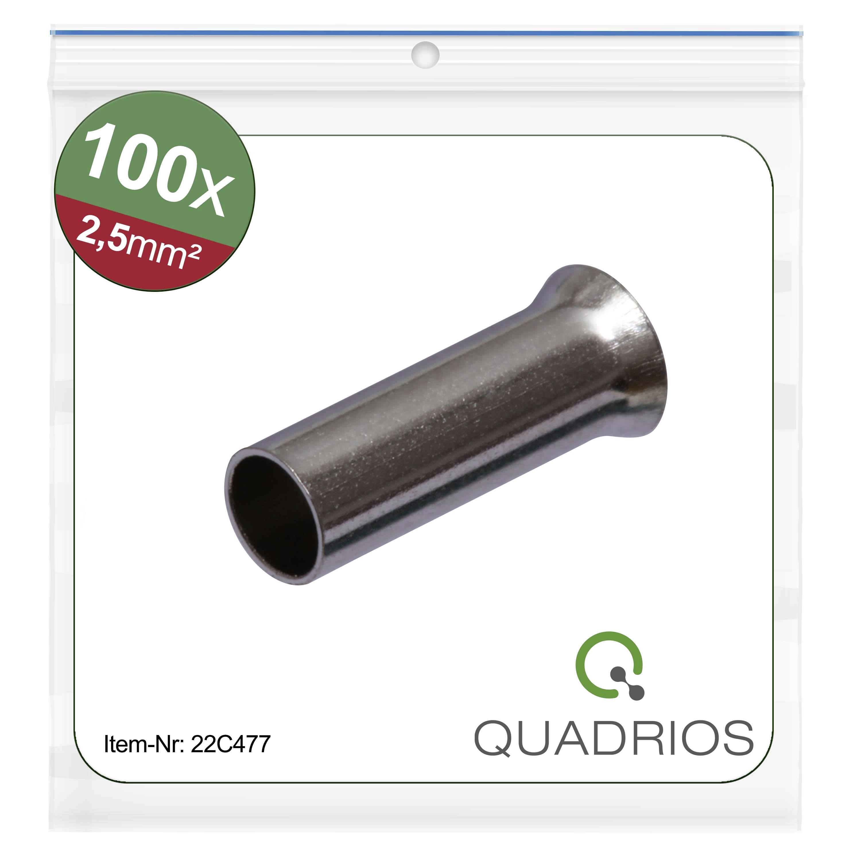 Quadrios 22C477 Capocorda 2.5 mm² Non isolato 100 pz.