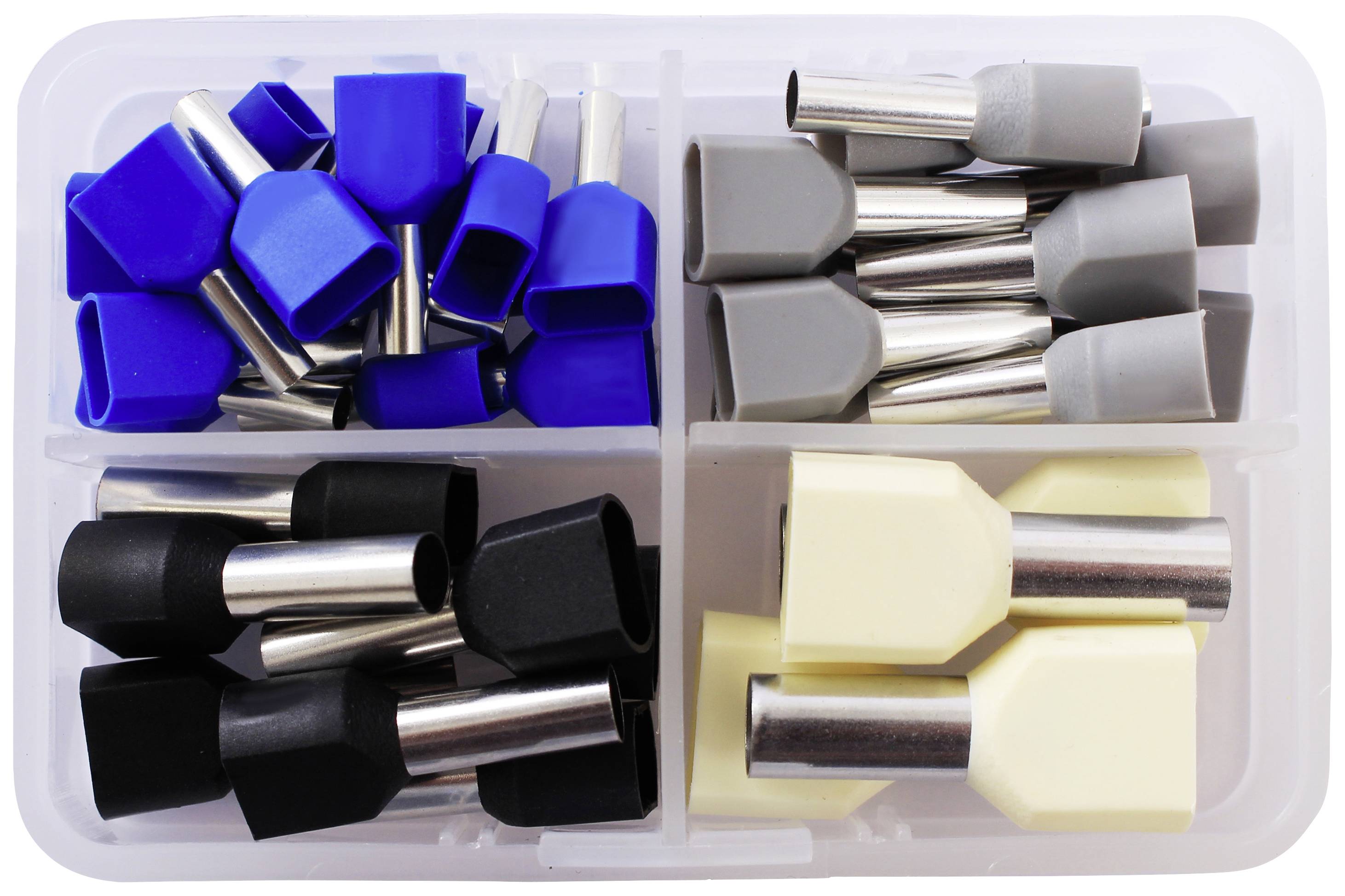 Quadrios 2010C395 Assortimento Capicorda 2.5 mm², 4 mm², 6 mm², 10 mm² Parzialmente isolato 36 pz.