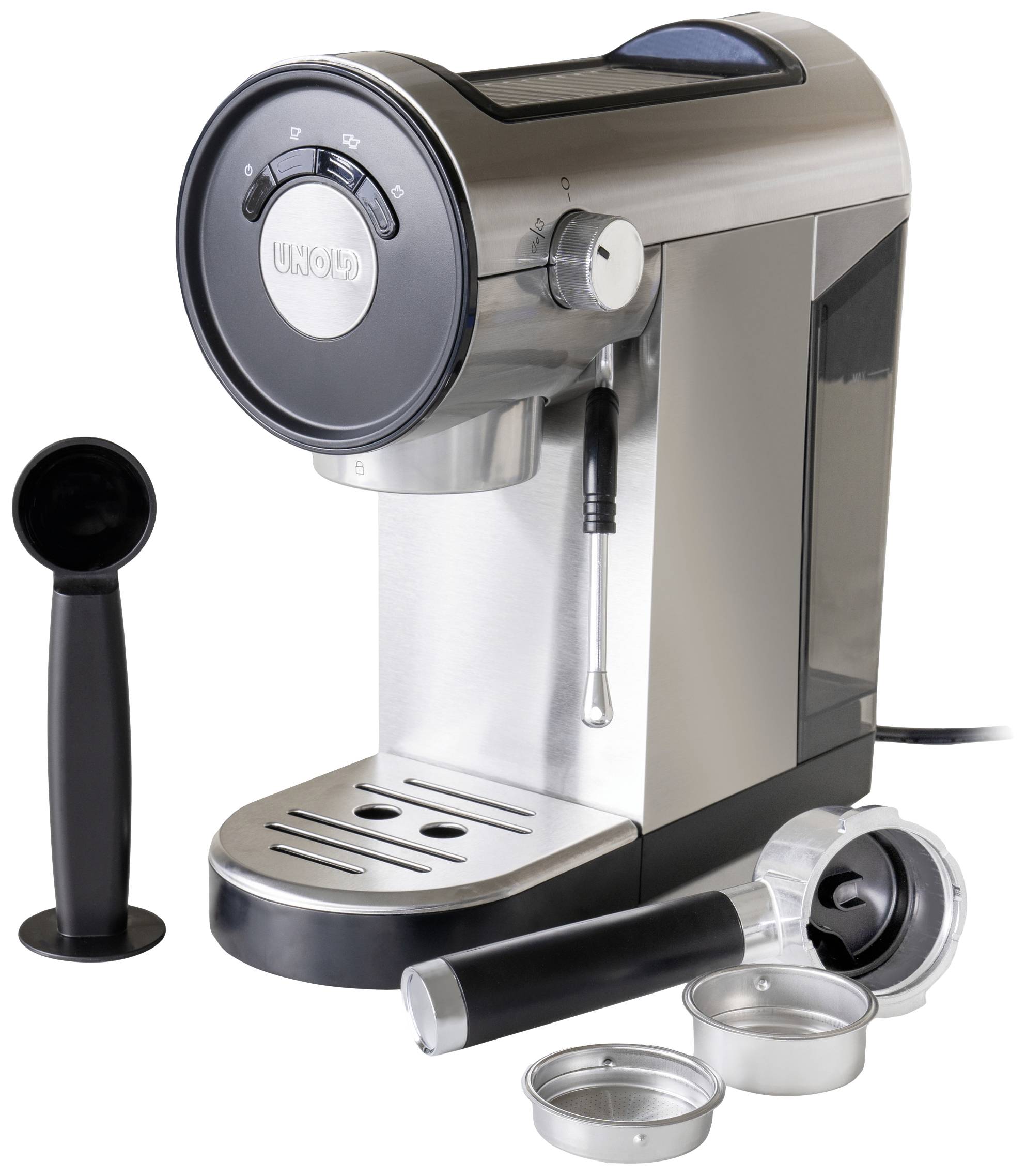 Unold Piccopresso Macchina caffè a filtri acciaio inox, Nero 1360 W