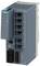 Sieťový prepínač Siemens SCALANCE XC206-2G PoE EEC s viacerými ethernetovými portami, vhodný pre priemyselné siete.
