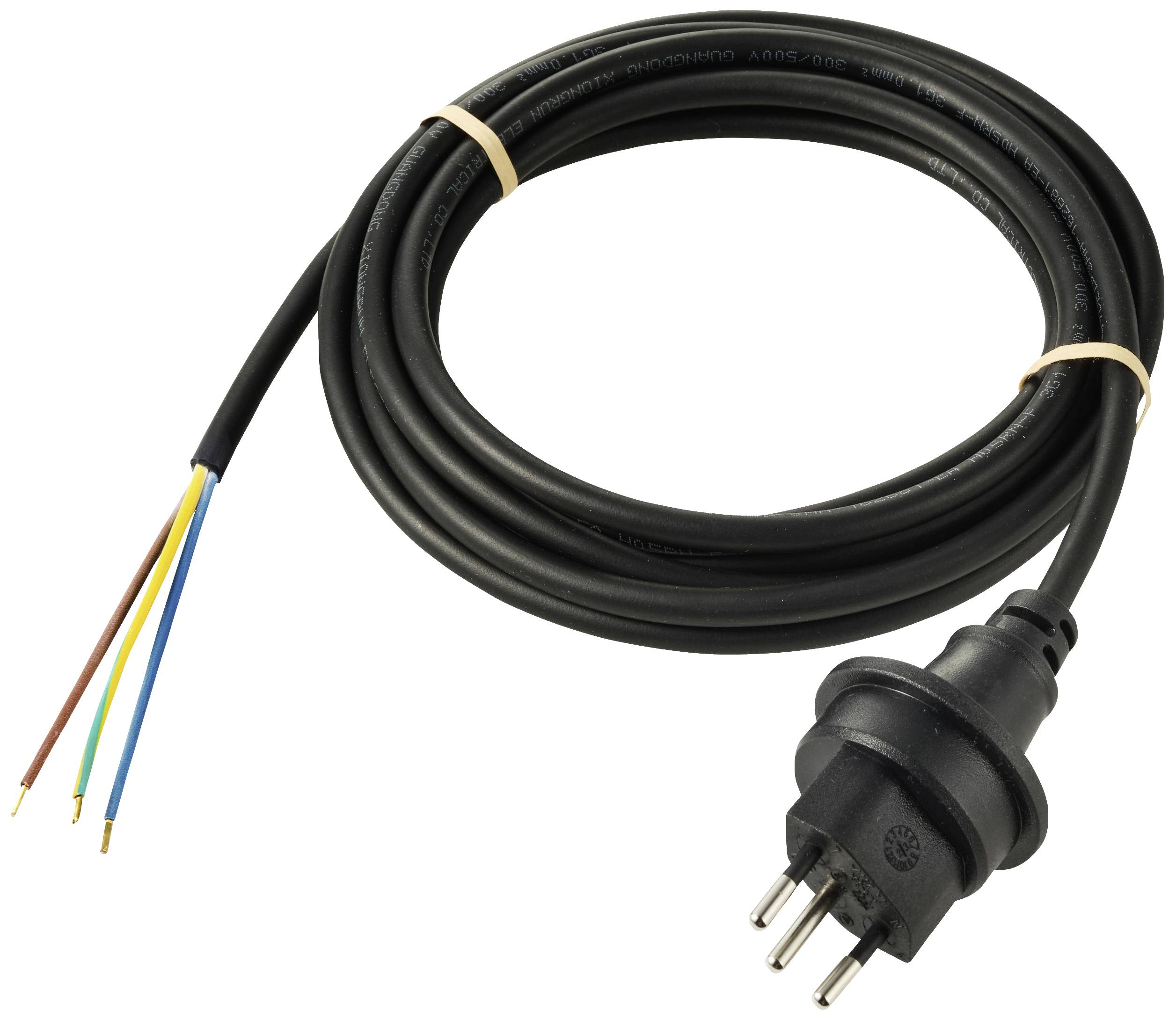 Sygonix SY-5768434 Aansluitkabel Stroom Zwart 3 m