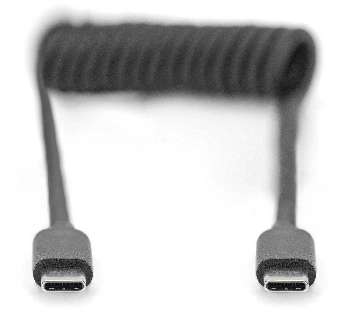 Dva USB-C káble, jeden zvinutý.