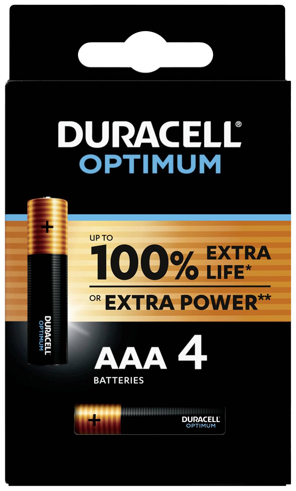 Duracell Optimum Batteria Ministilo (AAA) Alcalina/manganese 1.5 V 4 pz.