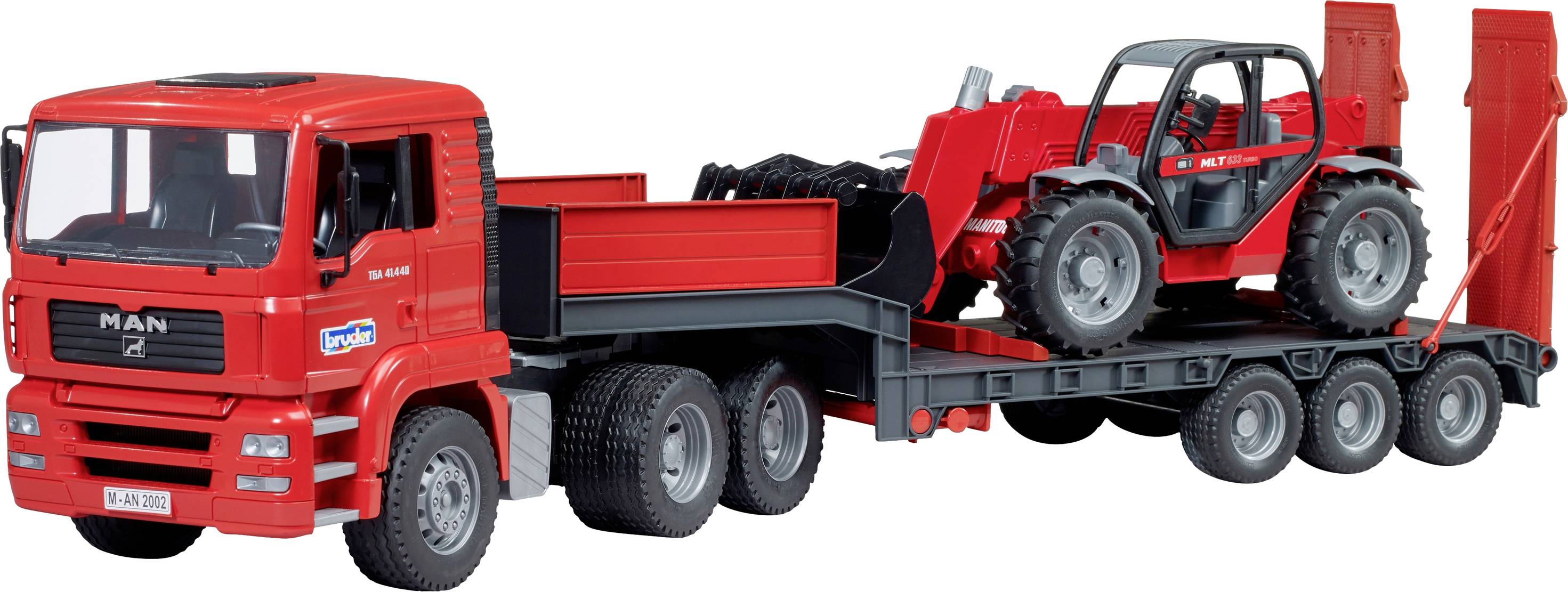 bruder MAN Chargeur TGA avec chargeur télescopique Manitou modèle fini Modèle réduit dengin de chantier 2