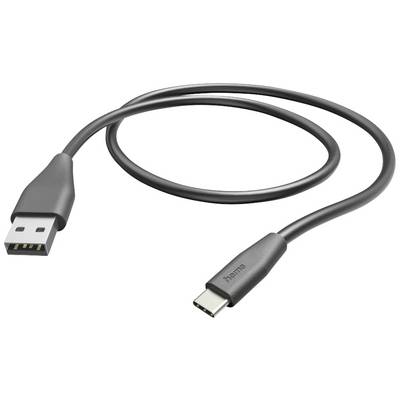 Čierny USB kábel s USB-A konektorom na jednej strane a USB-C konektorom na druhej strane.