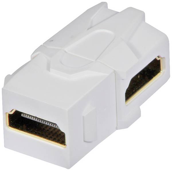 LINDY 60490 HDMI adaptér [1x HDMI zásuvka - 1x HDMI zásuvka] biela pozlátené kontakty