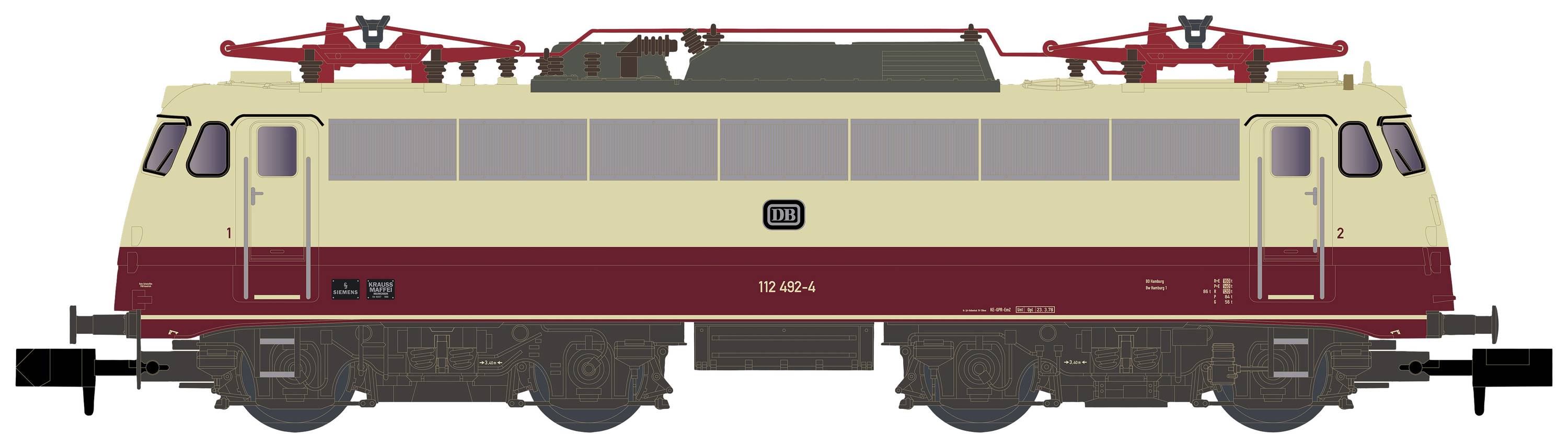 Hobbytrain H28015 N Elektrický rušeň BR 112 DB