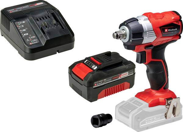 Einhell 1668363+1692591 aku rázový uťahovač, 215 Nm, + akumulátor, vr. nabíjačky