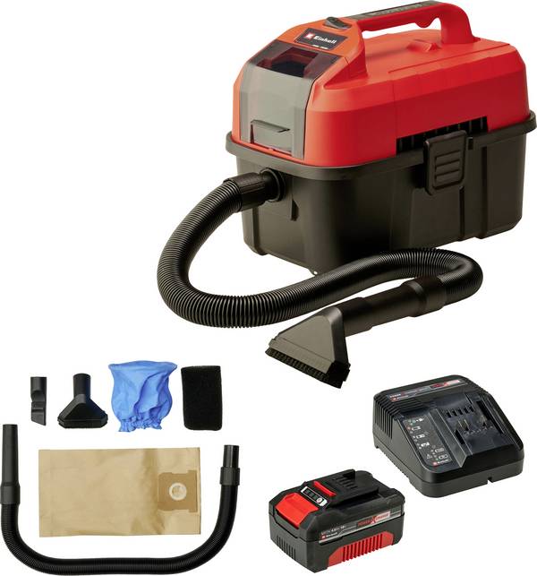 Einhell Power X-Change TE-VC 18/10 Li + StarterKIT 1668363+2188165 mokrý / suchý vysávač   10 l bez akumulátora