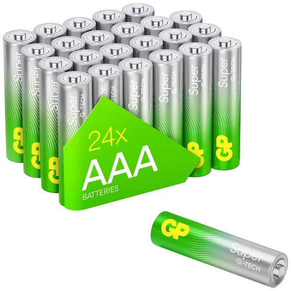 GP Super mikrotužková batérie typu AAA  alkalicko-mangánová  1.5 V 24 ks