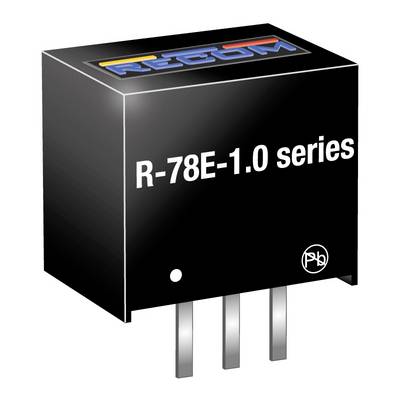 Modul série R-78E-1.0 s tromi vývodmi, používaný na reguláciu napätia v elektronických obvodoch.