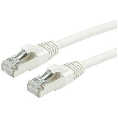 Dva biele ethernetové káble s RJ-45 konektormi, ktoré sa používajú na sieťové pripojenie.