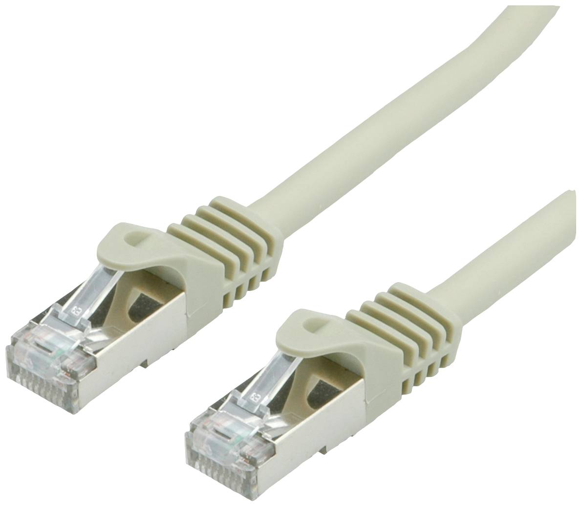 Dva béžové ethernetové káble s RJ-45 konektormi pre sieťové pripojenia.