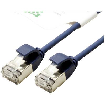 Dva modré ethernetové káble s RJ-45 konektormi, ktoré sa používajú na sieťové pripojenia.