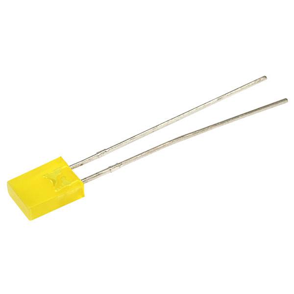Kingbright LED s vývodmi žltá pravouhlý 2 x 5 mm 8 mcd 110 ° 30 mA 2.1 V