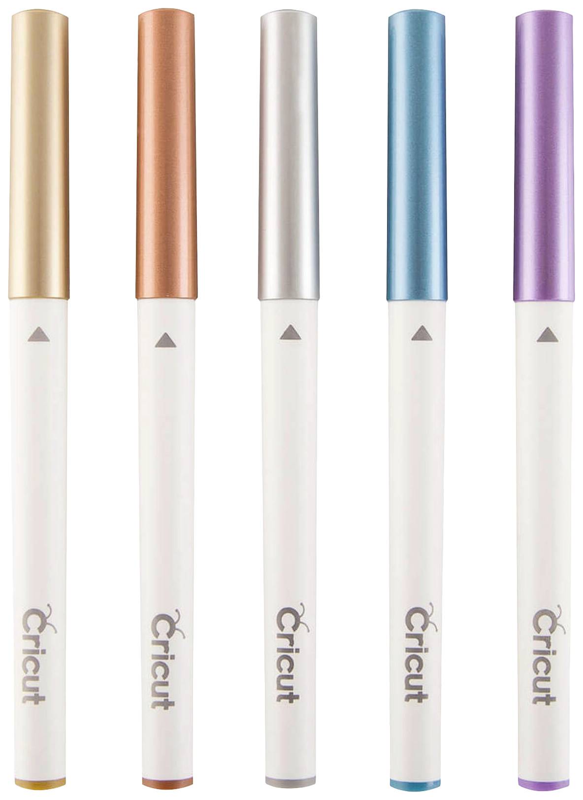 Cricut Explore/Maker Medium Point 5-Pack Stiftsæt Metallic, Guld, Kobber, Sølv, Blå , Lilla
