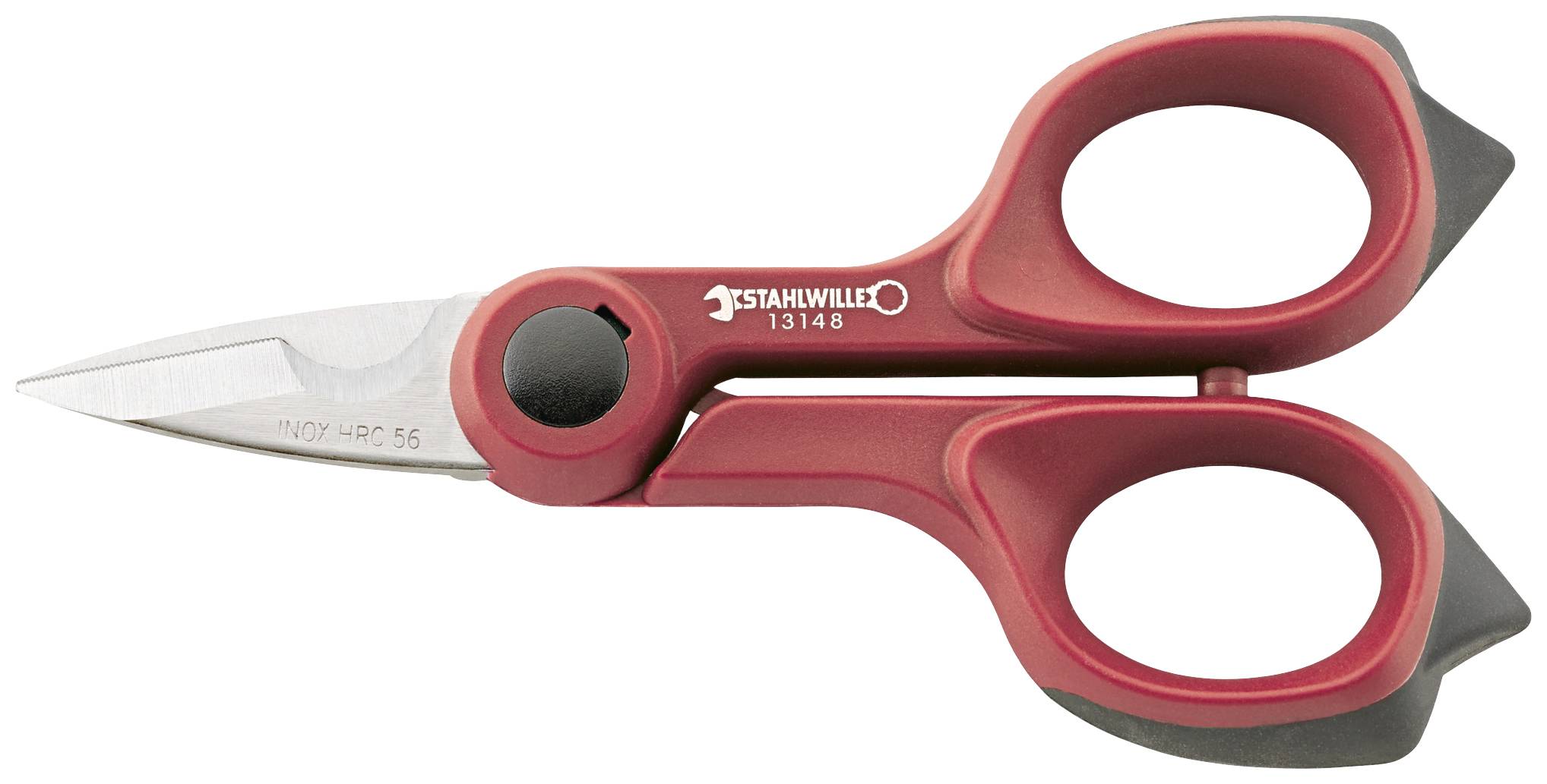 Forbici a filo lunghezza 150 mm, impugnature 2-K, rosse Stahlwille 75270003